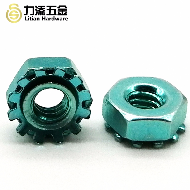 Nagykereskedelmi minőségű kék cink M3-M12 szénacél Keps hírközlési dió