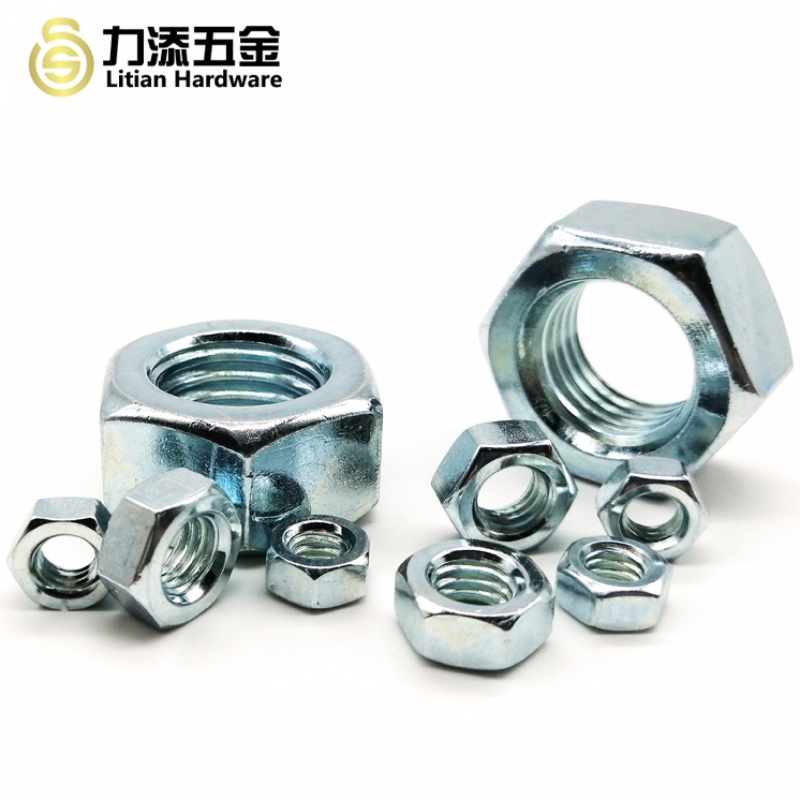 Kiváló minőségű szénacél galvanizált M3 M4 M5 hatlapú anya