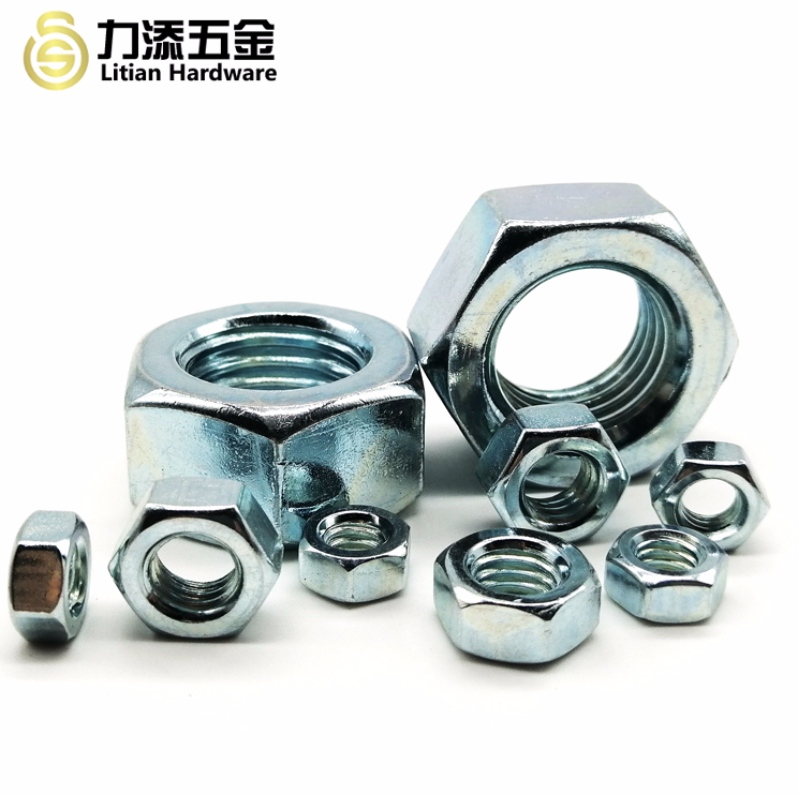 Kiváló minőségű szénacél galvanizált M3 M4 M5 hatlapú anya