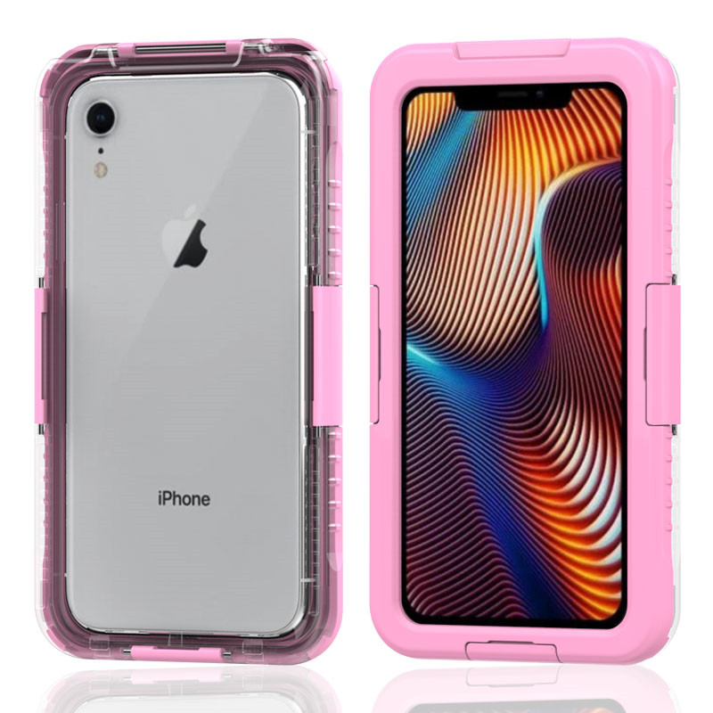 Olcsó iphone XR-eset életálló whare víz alatti iphone-os vízálló táska vásárlása telefon és pénztárca számára (Pink)