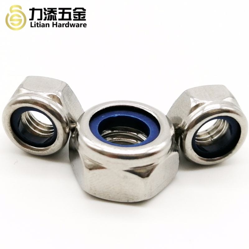 Csiszolt rozsdamentes acél M3-M12 nylon rögzítőanyával