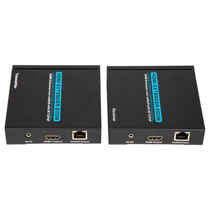 V1.3 HDMI-bővítő 200 m-rel, egyetlen cat5e \/ 6 kábellel Támogatja a Full HD 1080P POE-t