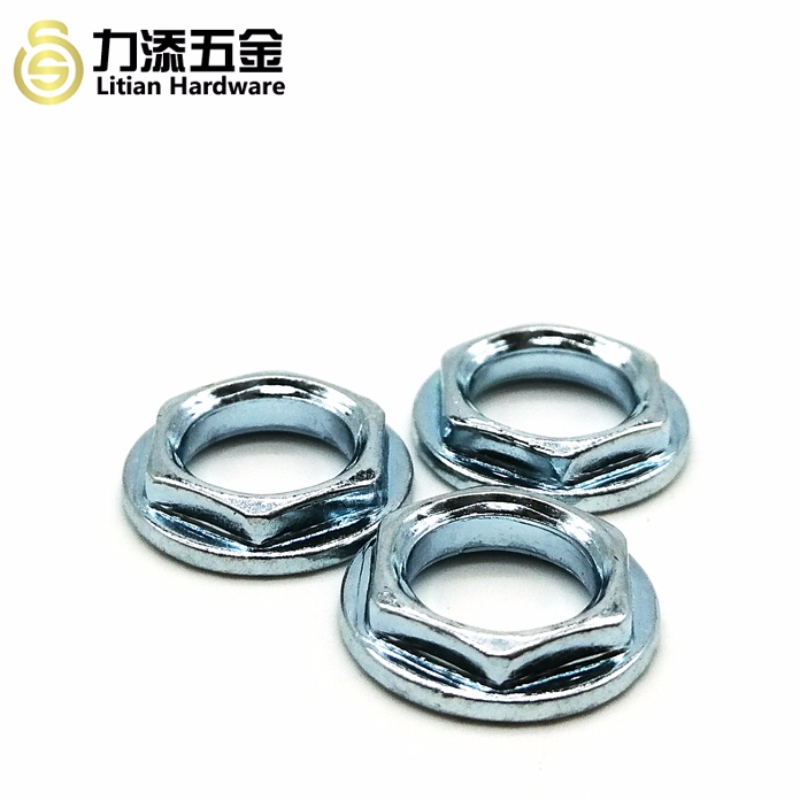 Cinkkel bevont szénacél M3-M12 kerek alapú hatlapú karima anya