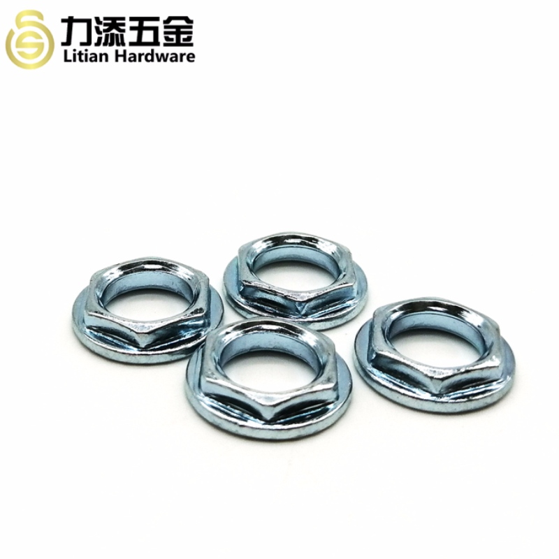 Cinkkel bevont szénacél M3-M12 kerek alapú hatlapú karima anya