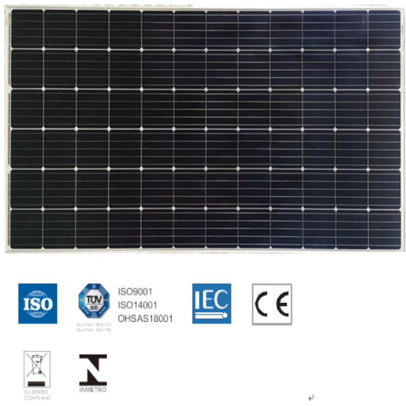 NAGY TELJESÍTMÉNYŰ MONOKRISTÁLIS PERC MODUL SYM72-6-360M-380M