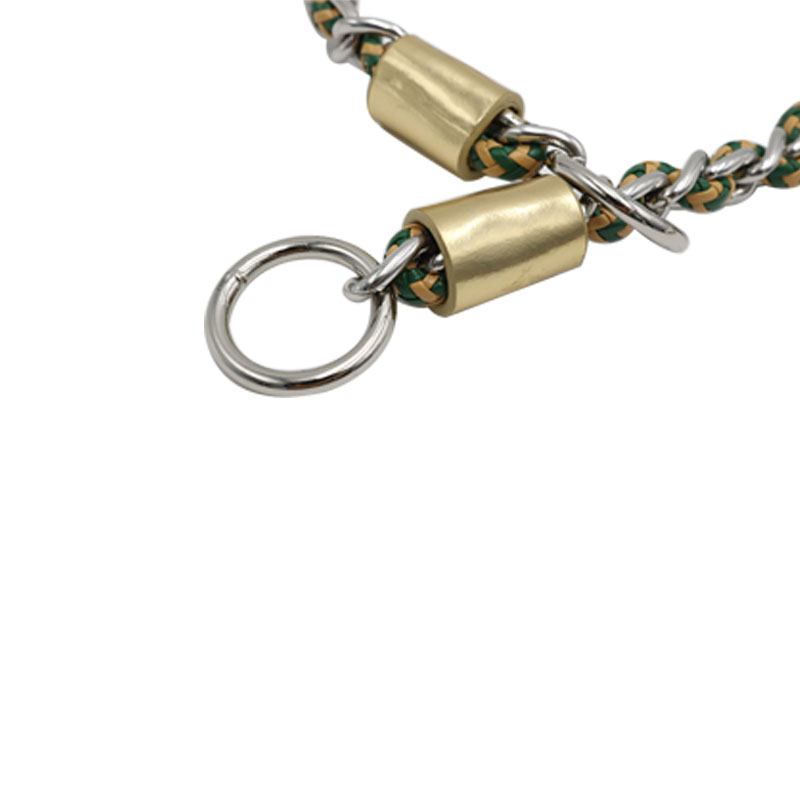 Bőrkötél lánc kopásálló háziállat-vontatási kötél gallérján