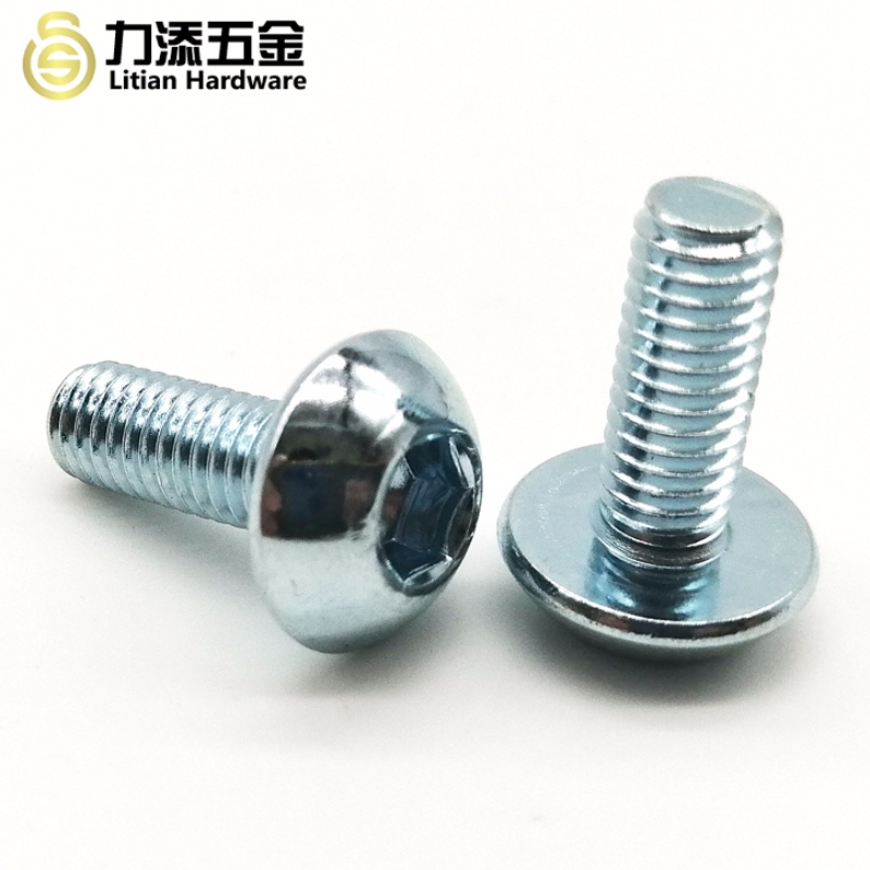 Normált szén-acél cink bevonatú hex konnektornyomó csavarok