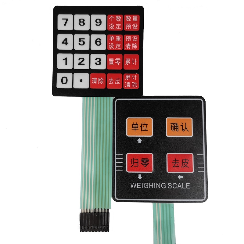 Kína gyártó egyedi készlet membrán kapcsoló