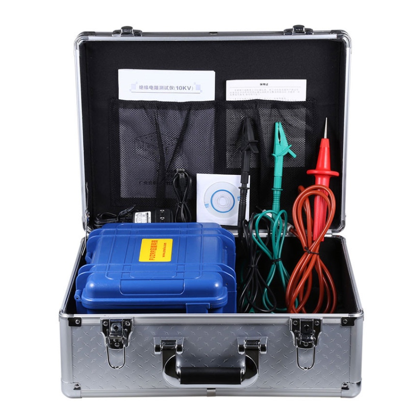 10KV-os nagyfeszültségű digitális szigetelésmérő 1000 G ohm-ig, multiméterrel, USB-vel