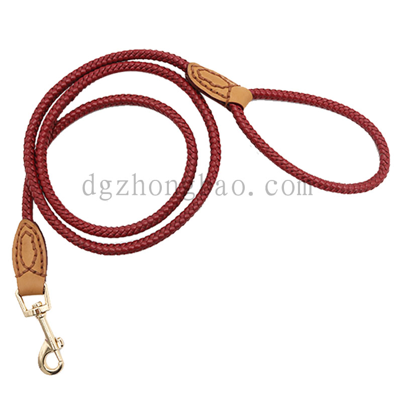Egyedi vörös mikroszálas fonott házi pórázral kutyák számára