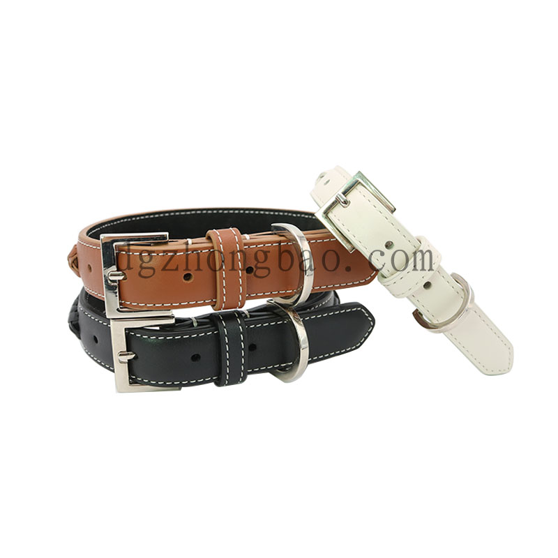 Fonott bőr pet nyakörv kutyák számára