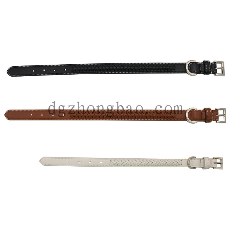 Fonott bőr pet nyakörv kutyák számára