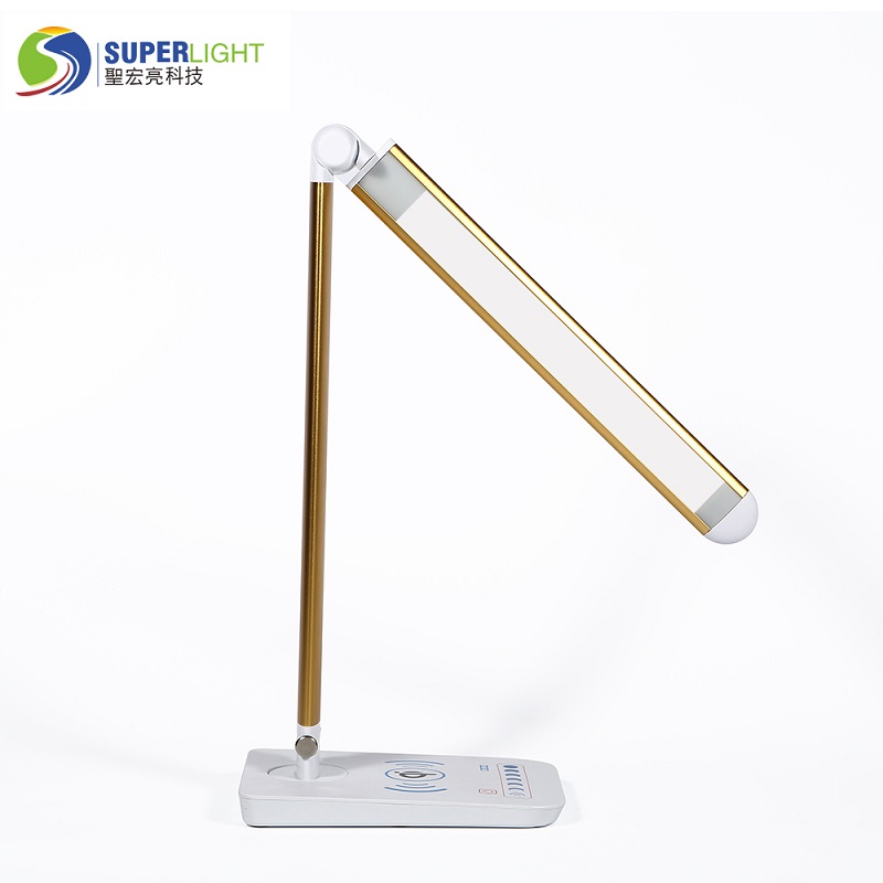 585SW Vezeték nélküli töltőasztal-lámpa forgóasztal Rugalmas, flexibilis asztali lámpa