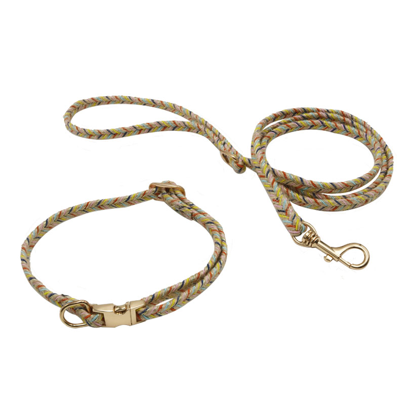 Színes fonott kisállat póráz