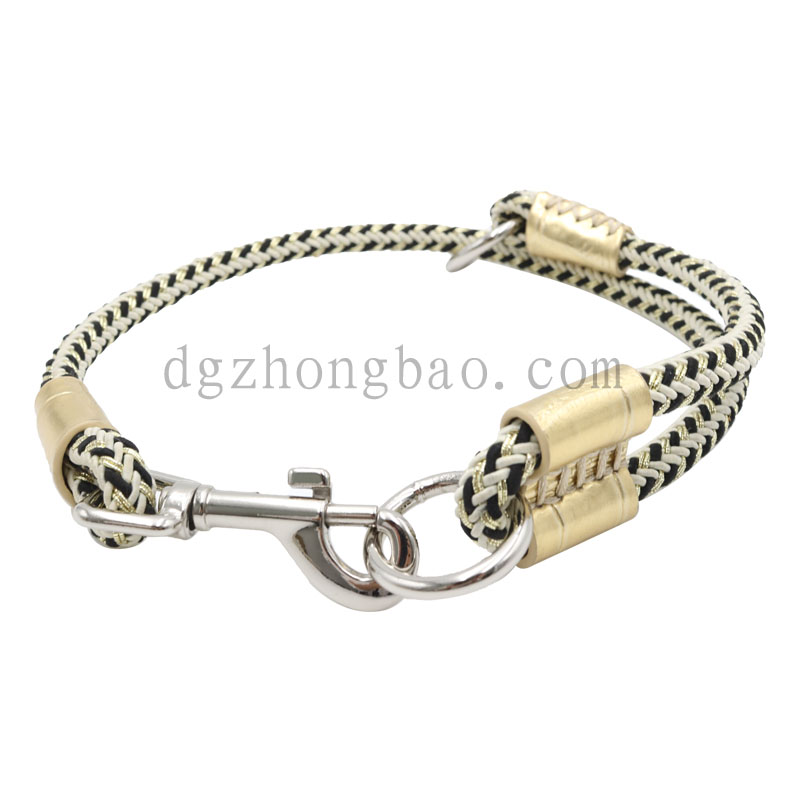 Kedvtelésből tartott póráz gallér ütköző színű, szőtt kerek pórázon