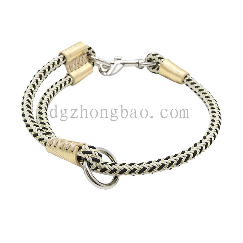 Kedvtelésből tartott póráz gallér ütköző színű, szőtt kerek pórázon