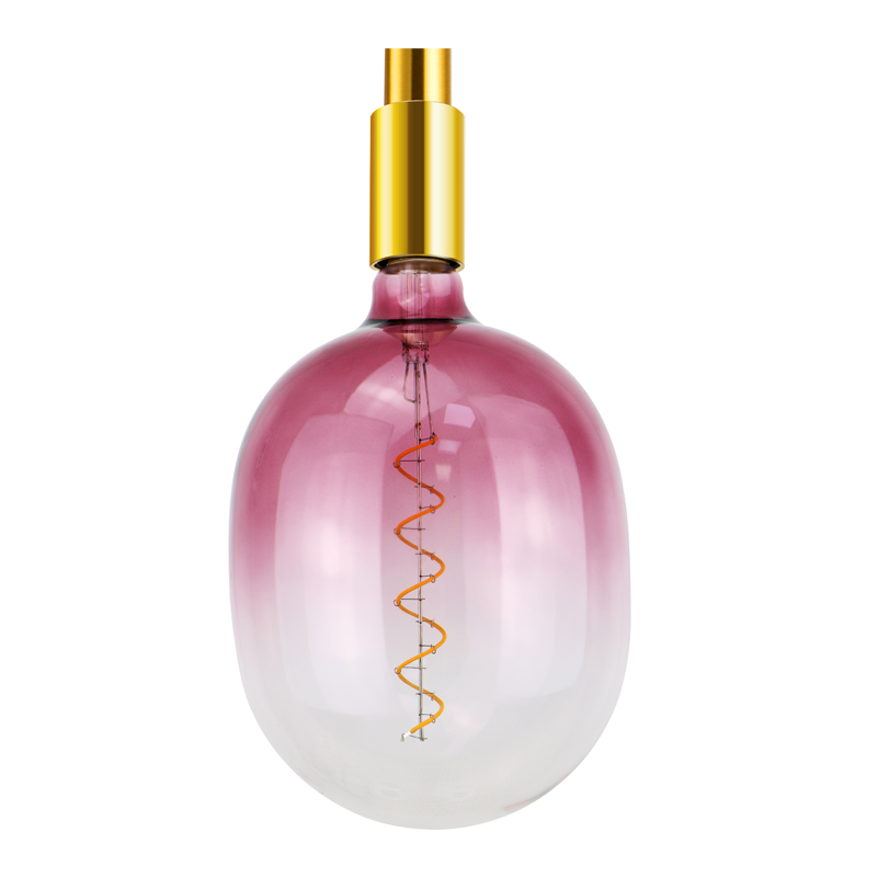 T180 EGG Rózsaszín kék 4w izzó gömbgödríró vagy nem halványító színes díszítésű izzószál