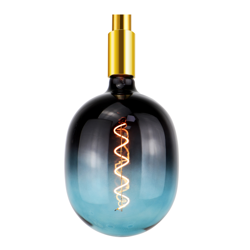 T180 EGG alakú Sötét kék 4w izzó gödröcs vagy nem gömbmentes E27- es aljazatú, szálloda dekorációs égője