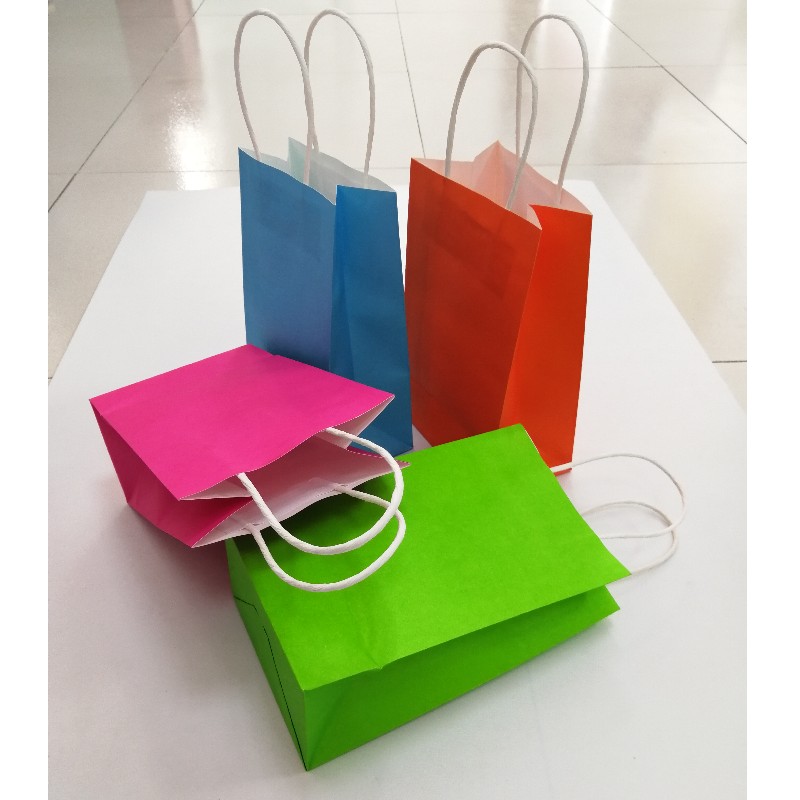 Nagykereskedelmi rendelési napló Nyomtatott élelmiszercsomagoló Craft Brown Kraft Paper Shopping Bag with handle