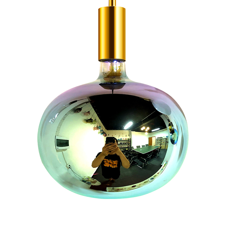 G220 Tojás 230v többszínű divatú, gyönyörű dekorációs spirálizzó izzólámpa