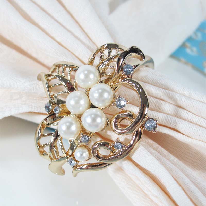 Forró eladás elegáns és kecses fém szalvéta gyűrű