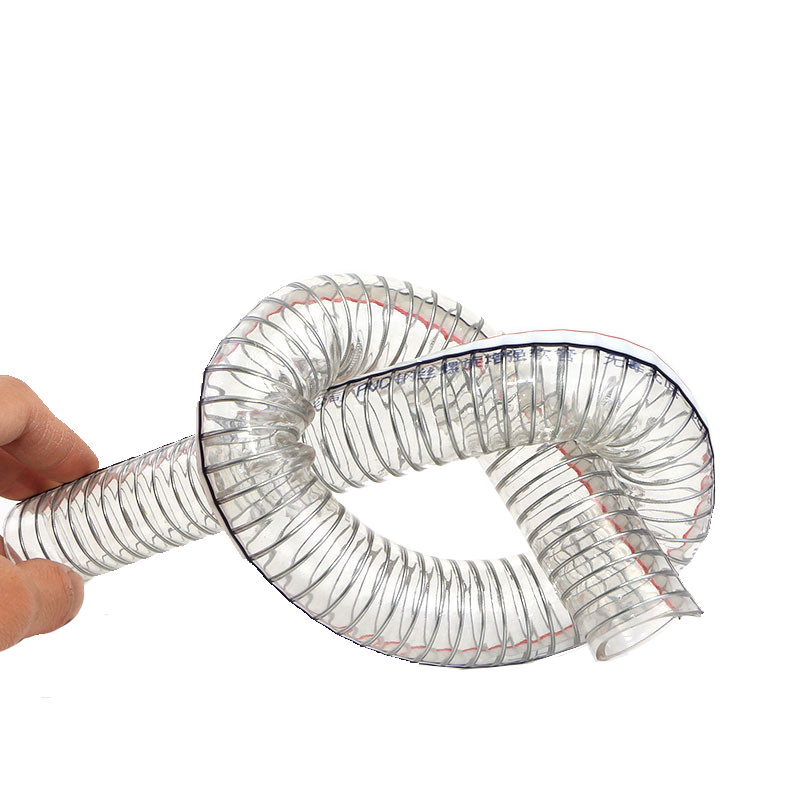 Kínai gyár 2 hüvelykes rugalmas tömlő pvc acélhuzalból rugóval erősített tömlő