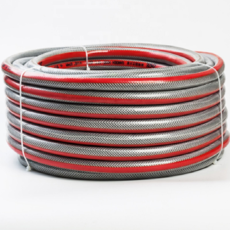 Nincs szaga jó minőségű színes, fonott fonott megerősítésű műanyag pvc kerti tömlő