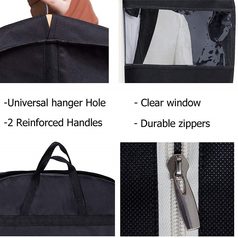 SGW11 átlátszó ablakos férfiak női ruhaszövethez nem szőtt ruhadarabok, hálós cipőzsebekkel