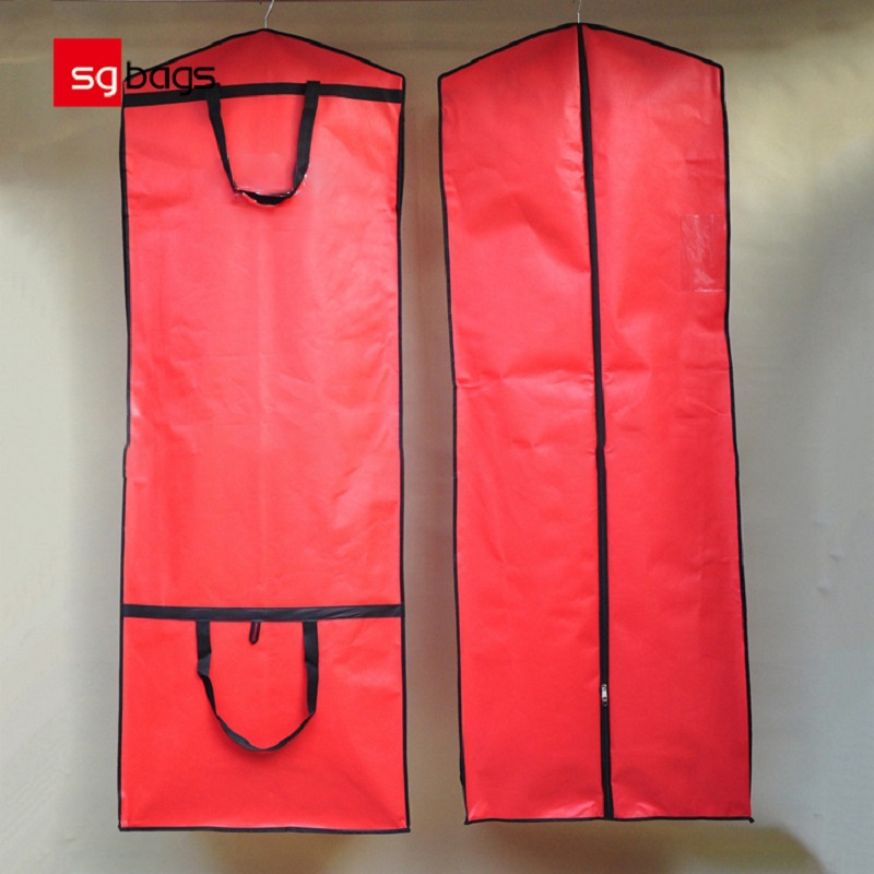 SGW03 testreszabott logó divat menyasszonyi esküvői ruha, nagy kapacitású doboz, nem szőtt ruhatartó táska