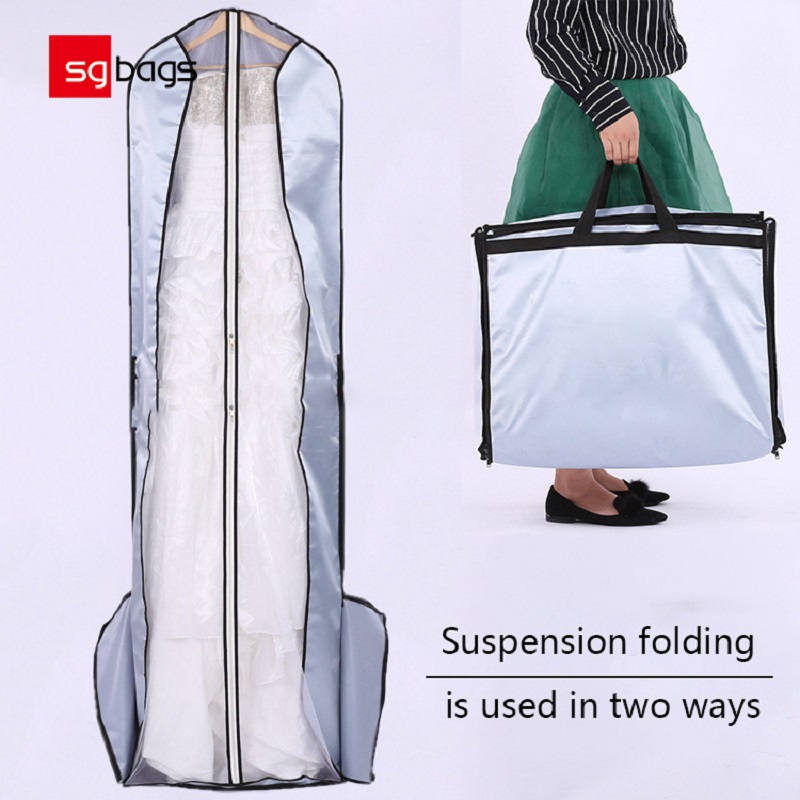 SGW04 nagy menyasszonyi ruha vízálló bőrönd kettős felhasználású táska porvédő táska menyasszonyi ruha táskák ruhadarab esküvői ruhahoz