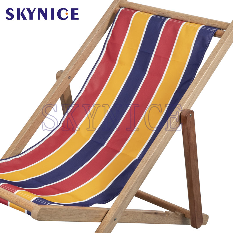 Állítható rekonstrukció Wooden Beach Sling Canvas szék