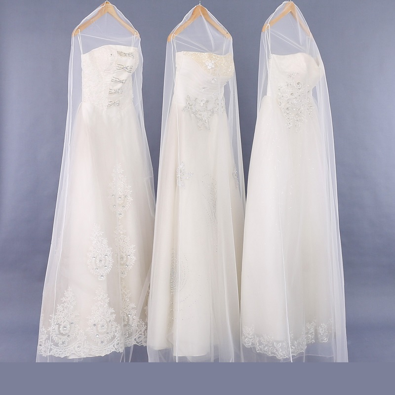 SGW10 Organza tiszta esküvői ruha menyasszonyi ruha ruházati táskák nők számára