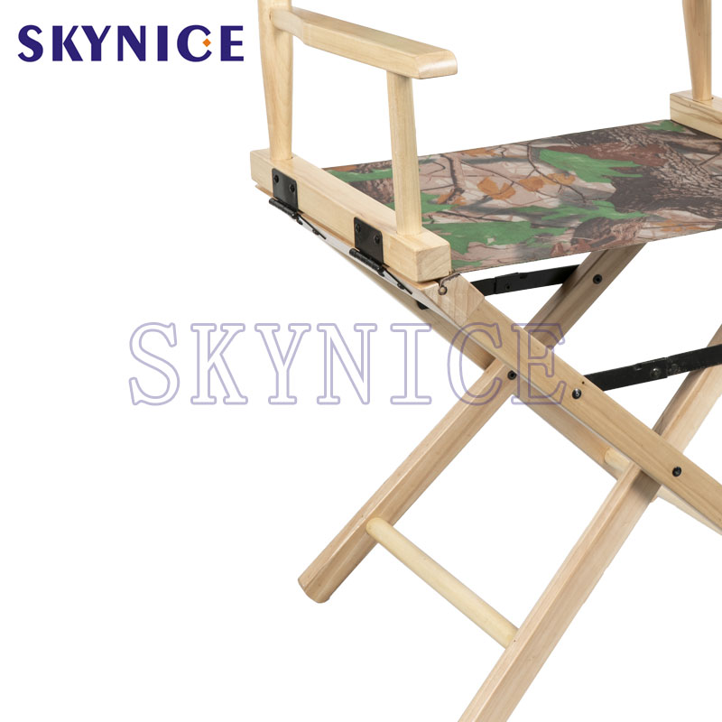 Kartámaszú, hordozható ülés, testreszabható, összecsukható, fából készült rendező szék