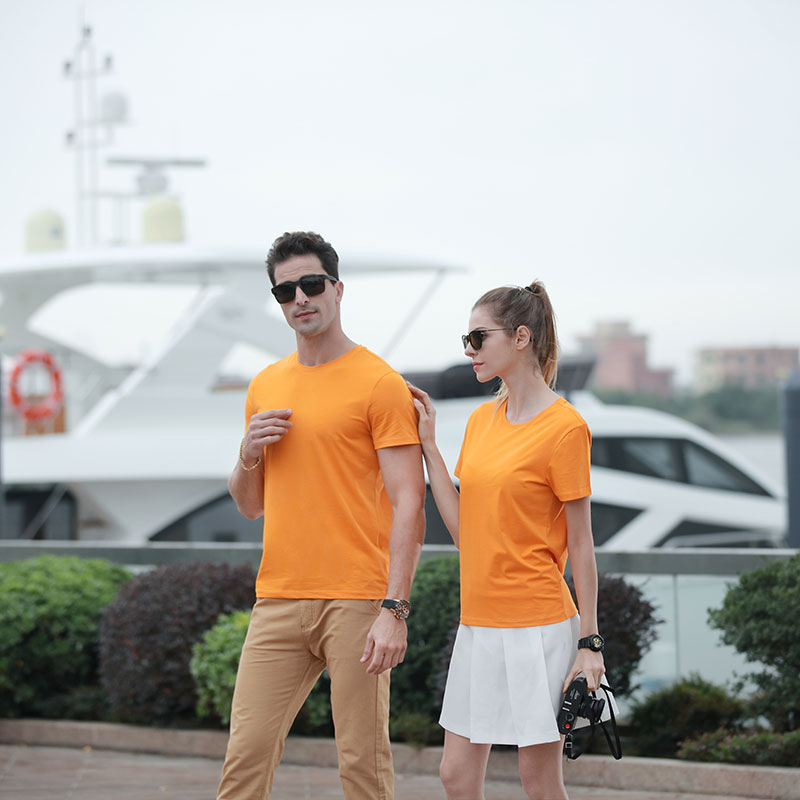 # M8001-Crewneck póló rövid ujjú pamut