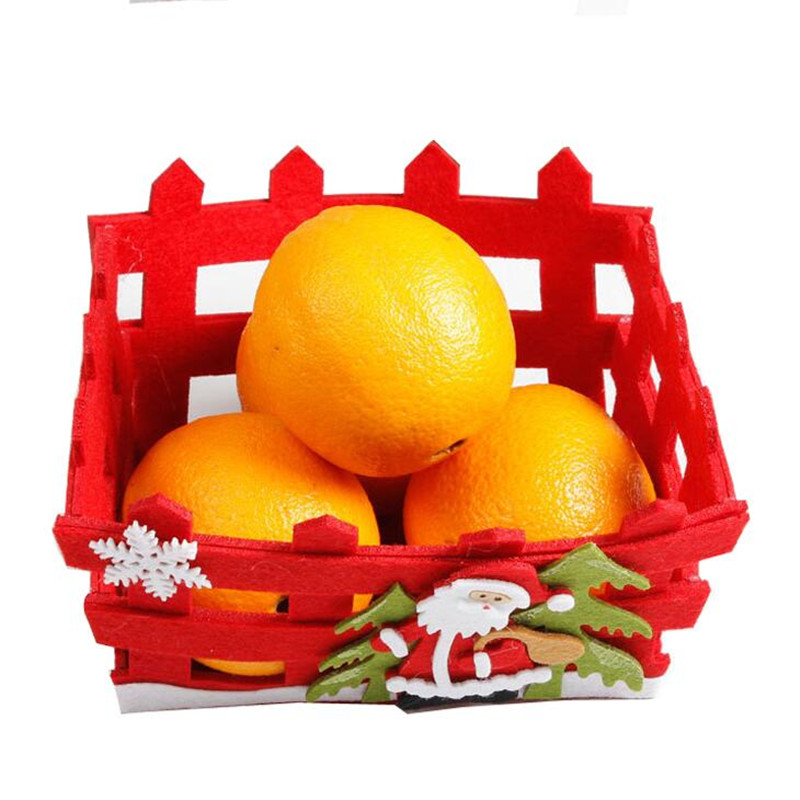Eco Friendly Dekorárative Gift Basket Xmas Felt Basket