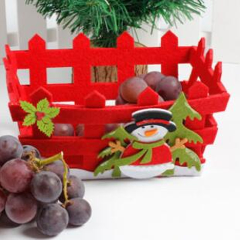 Eco Friendly Dekorárative Gift Basket Xmas Felt Basket