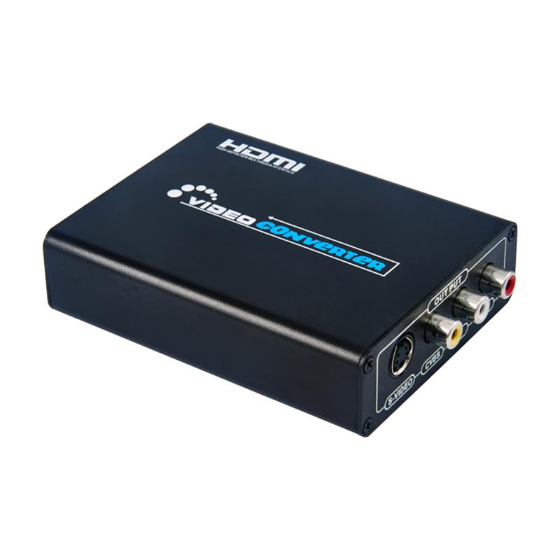 HDMI TO CVBS \/ AV + S-Video Converter automatikus skálázó