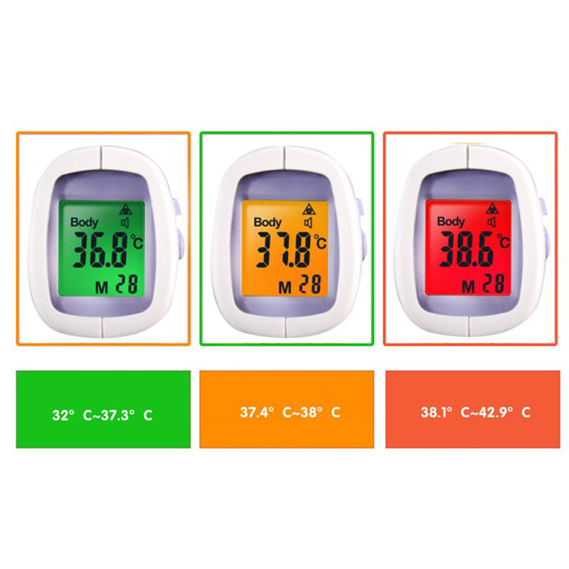 Digitális infravörös babahőmérő LCD érintés nélküli pisztoly típusú IR homloktest testfelszíni hőmérsékleti teszter