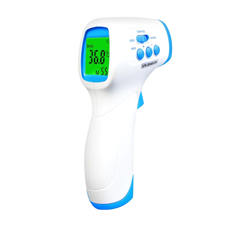 Digitális infravörös babahőmérő LCD érintés nélküli pisztoly típusú IR homloktest testfelszíni hőmérsékleti teszter