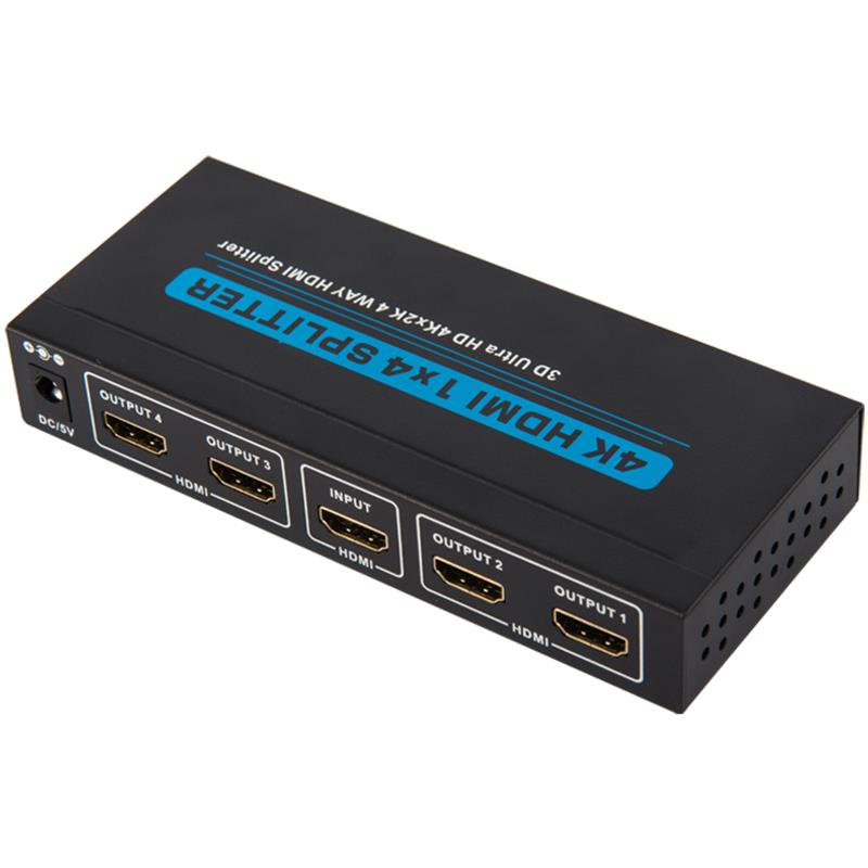 4K 4 portos HDMI 1x4 Splitter támogatás 3D Ultra HD 4Kx2K \/ 30Hz