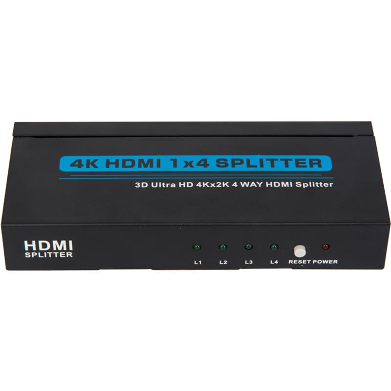 4K 4 portos HDMI 1x4 Splitter támogatás 3D Ultra HD 4Kx2K / 30Hz