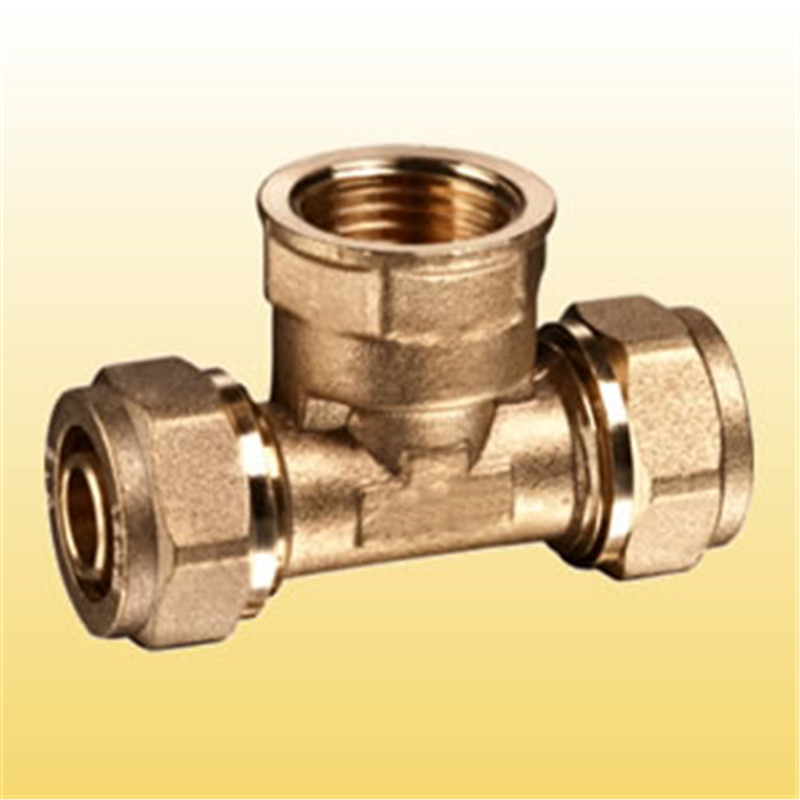 Tee sárgaréz pex csőszerelvények