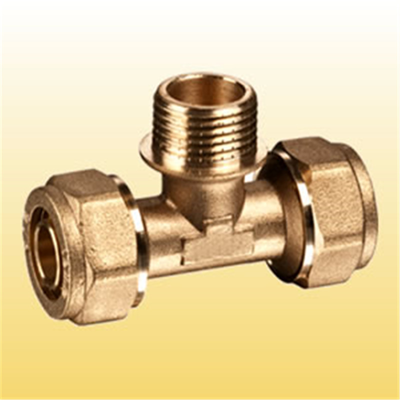 Tee sárgaréz pex csőszerelvények