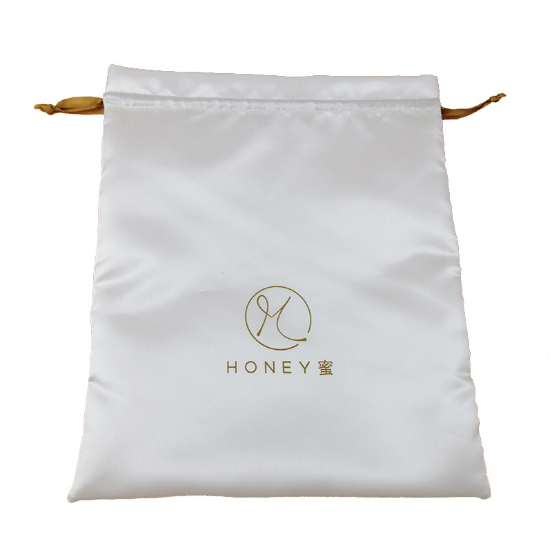 SGS43 egyedi szatén haj porzsákok rózsaszín paróka csomagoláshoz szatén ajándék táskák nagykereskedelme