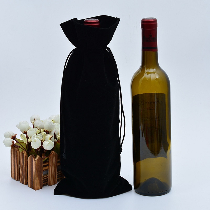SGSS54 Custom Velvet Pouch Wine Bottal Protektor Zacskó Champagne Botrány Csomagolás
