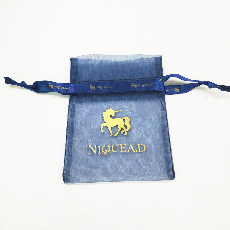 SGS56 puszta húzózsinór személyre szabott, kis méretű Organza ajándék táskák parfümolaj ékszerekhez