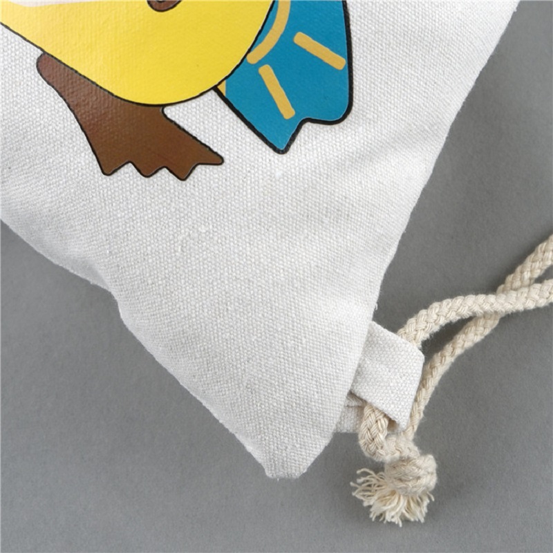 SG69 iskolai edzőterem és gyerekek Könyvtáskák Cotton Drawstring Backpack Tote Bag