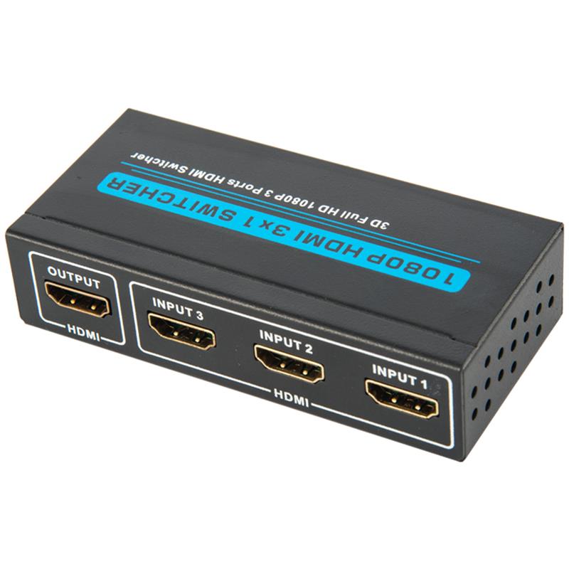 V1.3 HDMI 3x1 kapcsoló támogatja a 3D Full HD 1080P-t