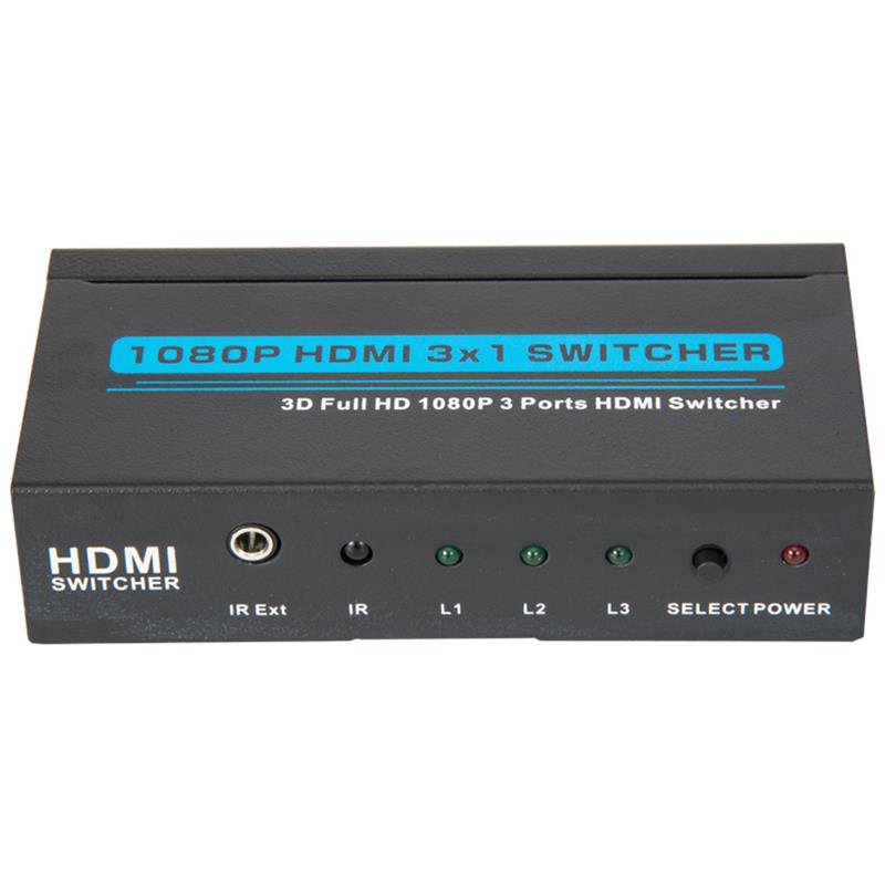 V1.3 HDMI 3x1 kapcsoló támogatja a 3D Full HD 1080P-t