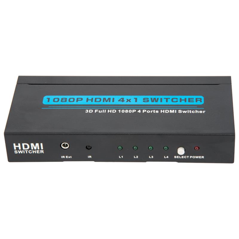V1.3 HDMI 4x1 kapcsoló támogatja a 3D Full HD 1080P-t